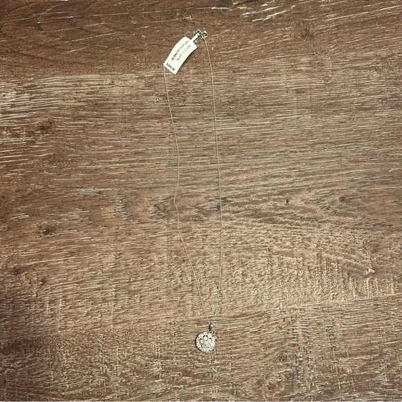 New Diamond Flower Burst Cluster Pendant Necklace 1/10 CT Sterling Silver 18” - Picture 5 of 9